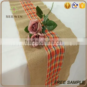 High Quality 100% Burlap Table Runner thumbnail-1