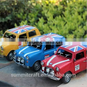 Vintage England Flag Off-road Vehicle Metal Handmade Model Car thumbnail-1