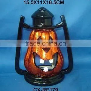 Pumpkin Candle House-candle Holder-plating Porcelain-ghost Deco thumbnail-1