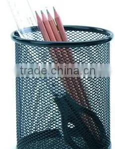 High Quality Office Desk Metal Mesh Decorative Pen Holder thumbnail-2