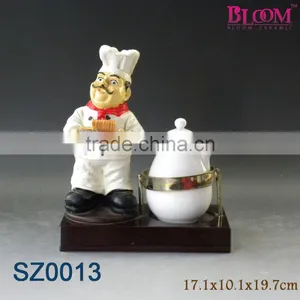 2015 New Design Ceramic Oil Bottles,polyresin Chef Figurines thumbnail-1