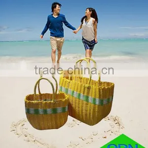 Cheap Woven Colorful Beach Bag thumbnail-1