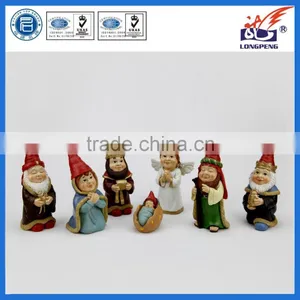 Factory OEM Design Resin Figurines Gnome Nativity Set Holy Family Nativity Scene thumbnail-1