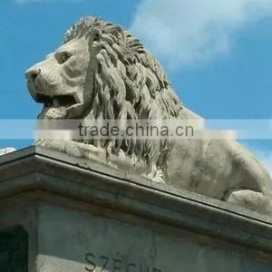 White Marble African Lion Statue thumbnail-1