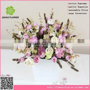 Autumnal Artificial Camellia Flower Decorative Landscaping Flower Bouquet thumbnail-3
