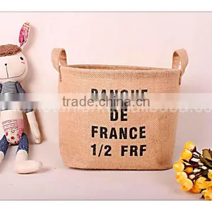 Waterproof Wholesale Manufacturer Green Jute and Include 4 Design Mixed Multi-function Debris Sundries Basket thumbnail-2