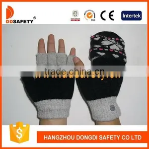 Black Winter Warmly Knitted Gloves Daily Glove thumbnail-1