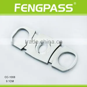 CC-1008 9.1cm 2CR13 Stainless Steel Rectangle-Shaped Full Metal Cigar Cutter thumbnail-1