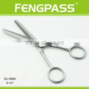 S3-1068C 6-1/4" Inch 2CR13 Stainless Steel Blade With Stainless Steel Plastic Barber Use Thinning Tool Hair Scissors thumbnail-2