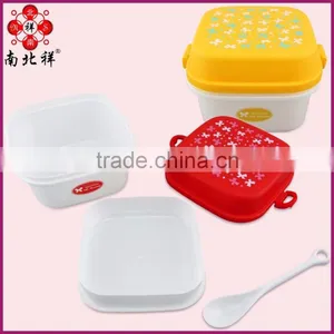 Double Layers Square Plastic Tiffin Lunch Box thumbnail-1