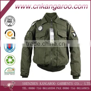 Army 100% Cotton Jacket With Rib at Neck Sleeve and Bottom thumbnail-1