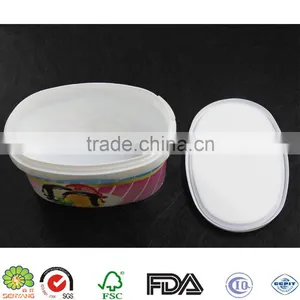 16 oz Disposable Plastic Ice Cream Container With Lid thumbnail-4