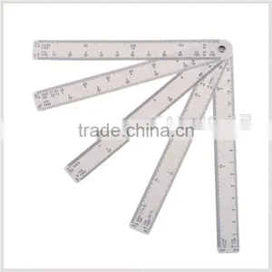 Kearing Brand Promotional Plastic Fine Shaped Scale Ruler ( 5pcs as 1 Set ) With Metal Rivet # 8500-5 thumbnail-1