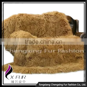 CX-D-23C Long Hair Winter Real Tibetan Lamb Fur Rug Rugs thumbnail-4