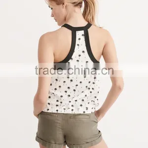MGOO Black Binding String Tie Up T Shirt Sleeveless Custom Design Sexy Tops For Women thumbnail-3