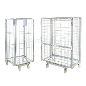 Nestable Welded Storage Warehouse Transportation Roll Cage thumbnail-1