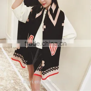 Luxury Brand Scarf Women 2016 Winter Faux Cashmere Scarf Soft Double Sided Dancing Girl Scarf thumbnail-6