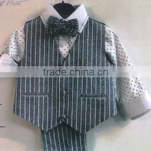 2017 New Style Latest Design China High Quality Boy 3 Pieces Vest Suit thumbnail-1
