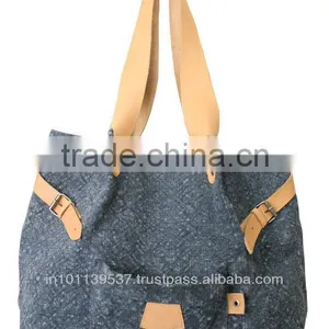 Jute Leather Tote thumbnail-1