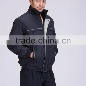 Industrial Hi-vis Workers Safety Clothing With Reflect Light Winter Cotton Coat thumbnail-6