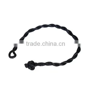 Cheap Wholesale Black 19.5cm Long Polyester Braiding Bracelets thumbnail-2