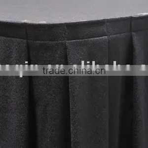 Box Pleat Polyester Jersey Stretch Wedding Table Skirt for Party and Banquet thumbnail-1