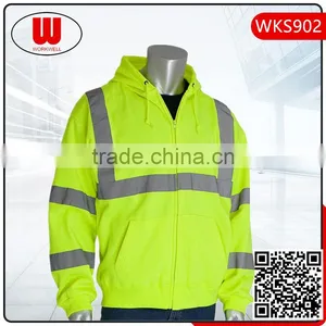 High Visibility Reflectior Zipper Hoody Sweater thumbnail-1