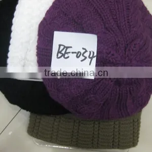Customized Lady Beanie Winter Hat Knitted Hat thumbnail-1