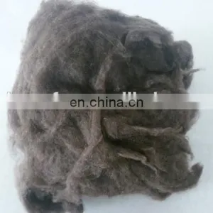 Factory Price Dehaired Yak Wool Dark Brown 19.0mic/26mm thumbnail-3