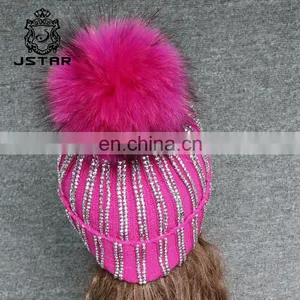 Best Choose New Wool Knitted Pompom Fashion Beanie Knit Hat thumbnail-3
