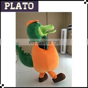 2016 New Arrival Adult Green Alligator Cartoon Characters Costume for Sale Green Alligator Mascot Costume Cosplay thumbnail-1