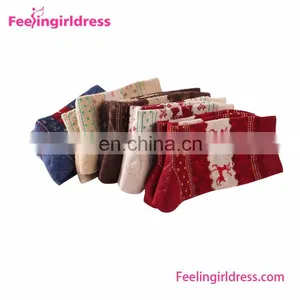 Colorful 5PC Winter Warm Gift Xmas Cheap Winter Socks thumbnail-3