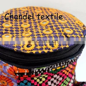 Yoga Mat Bag One of a Kind - Handmade Bag Cross Body Purse Banjara Style Yoga Bag Yoga Met Bag Ethnic Hand Embroidered Vintage thumbnail-2