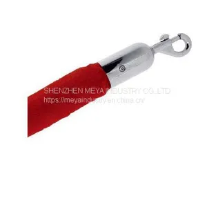 Barrier System of Velour Rope With Chrome Hook thumbnail-3
