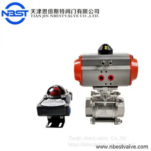 Two Way Stainless Steel 304 Pneumatic Ball Valve With Actuator for Water With Best Quality thumbnail-2