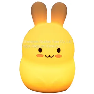 Seven Color Changing Fun Cute Rabbit Shape Led Night Lights For Kids Bedroom Decoration thumbnail-2