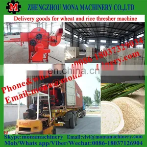 Hot Sale Mini Paddy Wheat Thresher / Manual Rice Husk Peeling Machine / Paddy Rice Sheller Machine thumbnail-1