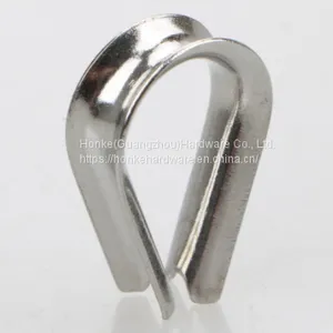 For Wire Rope High Polished Open Type 304 Stainless Steel Wire Rope Thimble thumbnail-1