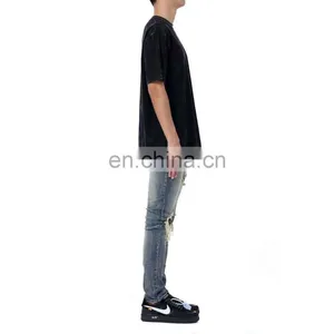 DiZNEW 2020 Knee Ripped Jeans Bulk Wholesale Guccibelt Mans Jeans thumbnail-6