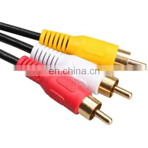 Gold Plated 1.5m Flat Rca av Cable 10 Pin Mini Din to Rca Cable thumbnail-7