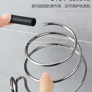 Bathroom Wall Mounted Hair Dryer Stand Holder With Stainless Steel Holder Stand thumbnail-3