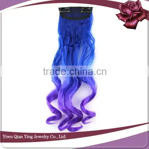 Cheap New Fashion Synthetic Tight Curly Ombre Hair Extension thumbnail-5