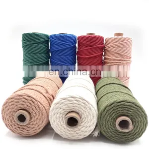 Natural Pure Mixed Polyester Cotton Rope Woven 6MM thumbnail-2