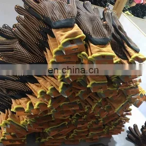 15 G Gray Nylon Lining Dots Palm Black Foam Nitrile Coated Glove Safety, Industrial Glove thumbnail-5