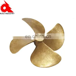 OEM High Precision China 4 Blade Type Marine Ship Boat Cast Brass Propeller for Sale thumbnail-1