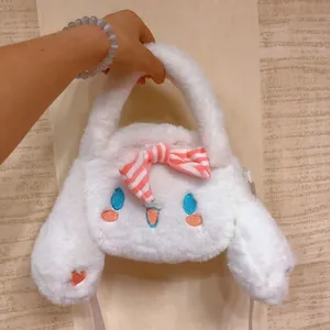 016Wholesale Plush Bag Cute Dog Bag Shoulder Bag Skew Straddle Bag Pink Girl School Bag thumbnail-5