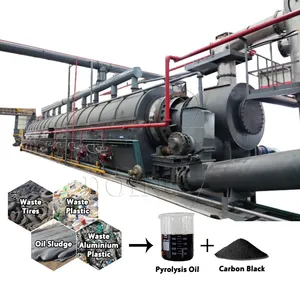 Fully Automatic Waste Tire Plastic Pyrolysis Plant Continuous Tyre To Fuel Oil Recycling Plant thumbnail-1