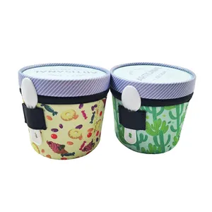 Custom Print Waterproof Iced Cream Pint Glass Neoprene Insulator Ice Cream Holder With Elastic Loop Spoon Holder thumbnail-1