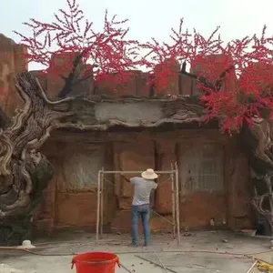Garden Decorative Hand Made Large Artificial Cherry Flower Tree Peach Blossom Tree for Park Decoration thumbnail-3