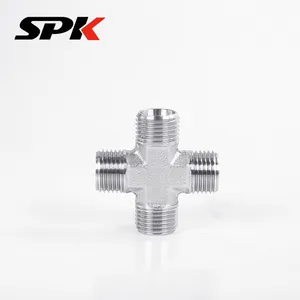 Yonghua Eaton Standard Metric Type H XC Ferrule Four-Way Pipe Fitting, Hydraulic Oil Pipe Transition, High-Pressure Transition thumbnail-2